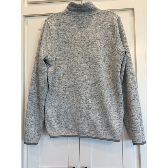 Thread + Supply  heathered gray 1/4 zip mockneck pullover kangaroo pocket XL - Picture 3 of 11